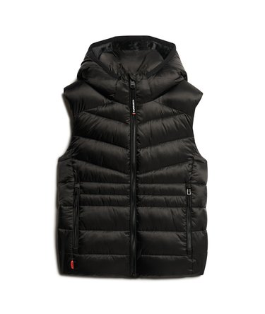 Hooded Fuji Quilt Padded Gilet Image 7