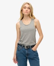Tanktop met laag uitgesneden ronde hals