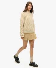 Vintage Cord Pleated Mini Skirt