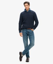 Cotton Classic Cable Knit Crew Jumper