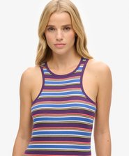 Gestreiftes Vintage Racer-Kleid