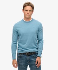 Kaschmirpullover aus Bio-Baumwolle mit Rundhalsausschnitt