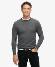 Kaschmirpullover aus Bio-Baumwolle mit Rundhalsausschnitt