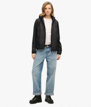 Hooded Logo Windbreaker Jacket Image 2