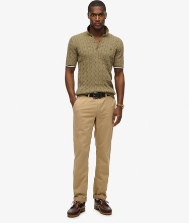 Knitted Texture Short Sleeve Polo Shirt Image 2