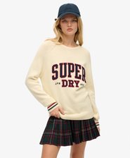 Slouchy Knitted Graphic Crew Jumper