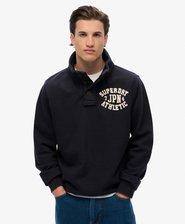 Vintage Athletic Half Button Sweatshirt
