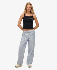 Organic Cotton Stripe Elasticated Trousers